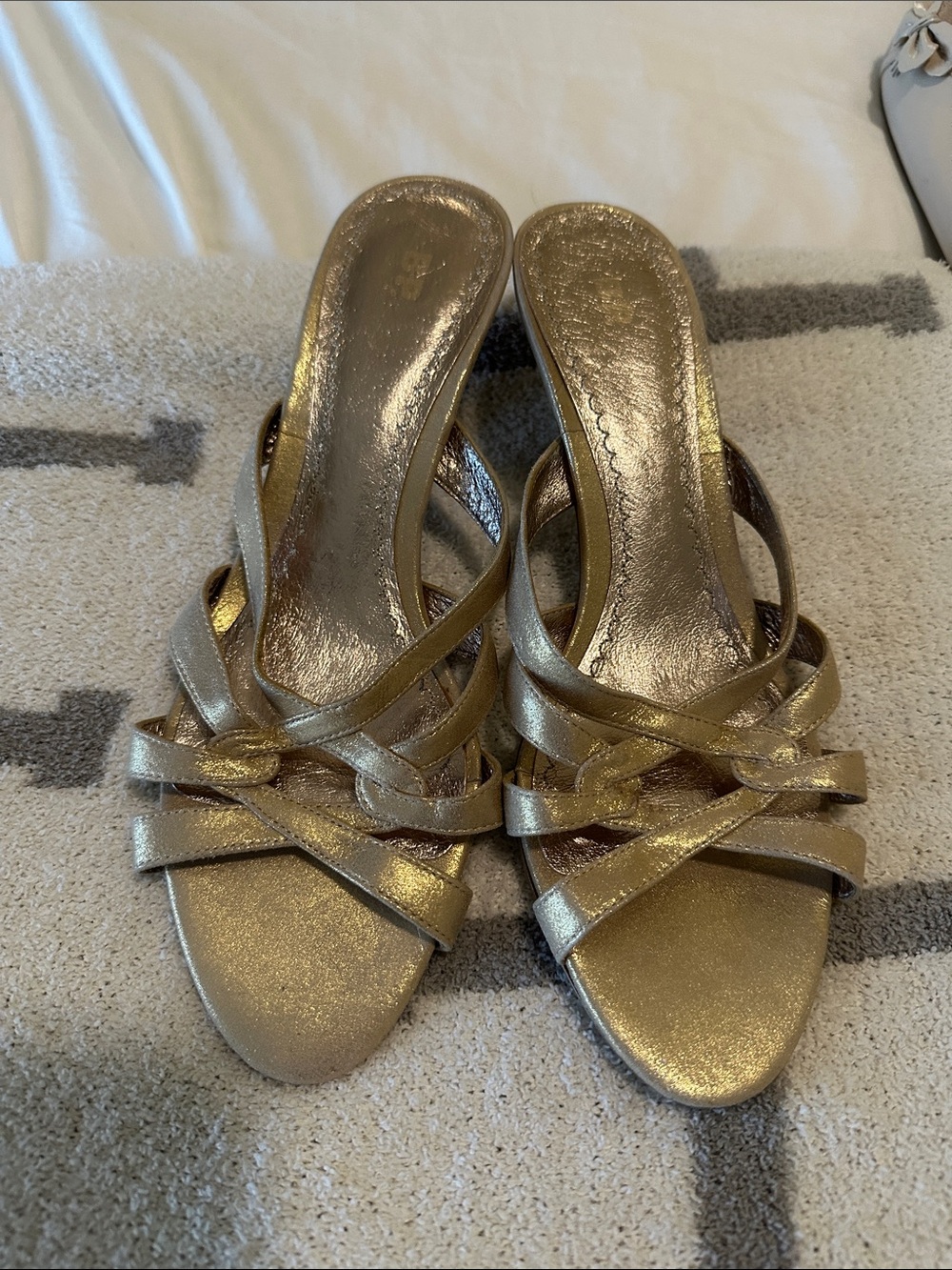Gold BP kitten heel in size 10